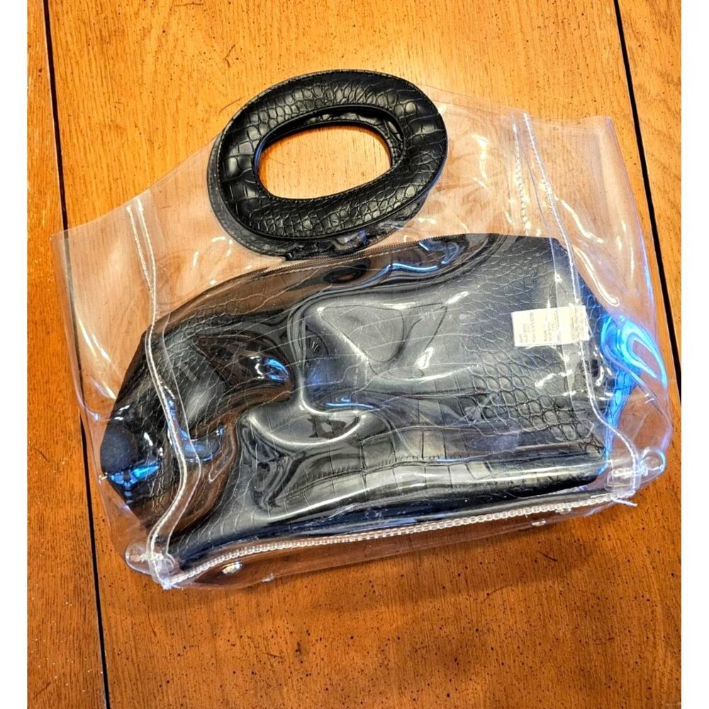 Isabelle Clear Tote Navy‎ hand bag new